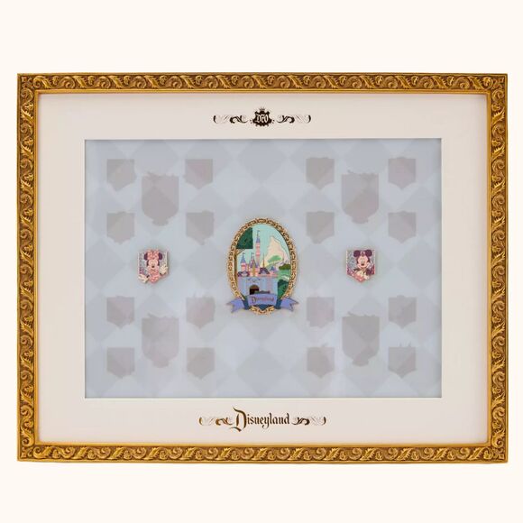 Disneyland 70th Anniversary Vault Collection Pin Display Frame w 3 Pins LE - NEW - Picture 3 of 6